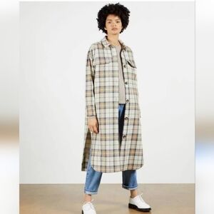 BNWT Ted Baker London Checked Long Coat